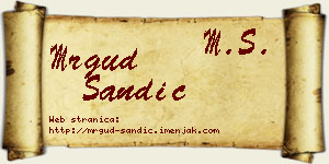 Mrgud Sandić vizit kartica